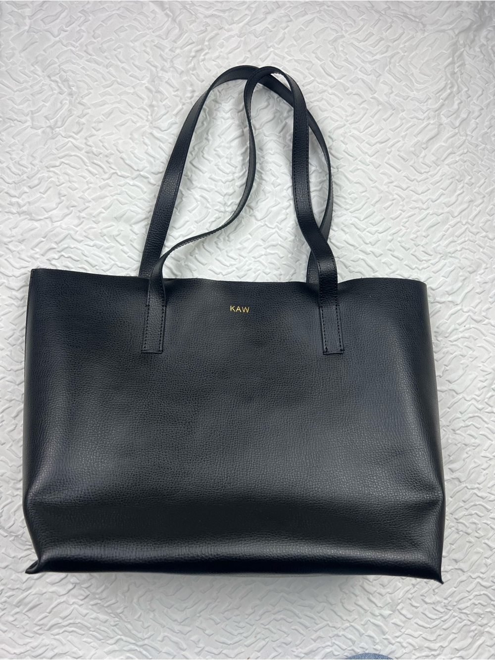 Mark&Graham Black EVERYDAY ITALIAN LEATHER TOTE - Picture 2 of 9